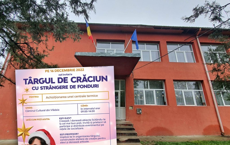 Sătui să mai înghețe în clase, elevii și profesorii au făcut un târg de Crăciun, ca să cumpere o centrală nouă. Primar: „E rezolvată problema. În primăvară”