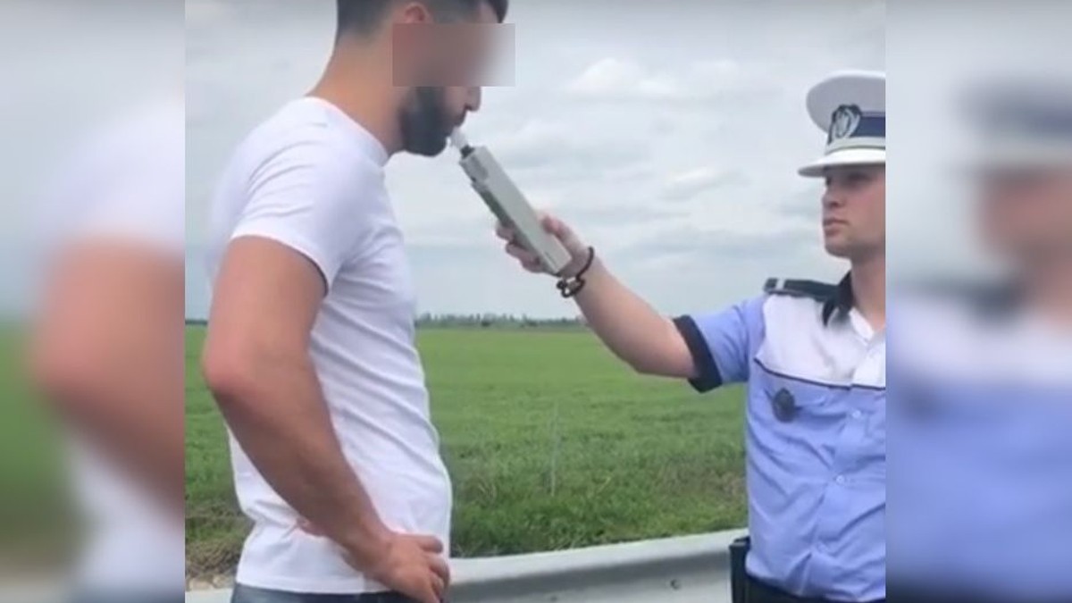 Un șofer băut a leșinat în timp ce sufla în etilotest pe autostrada A3
