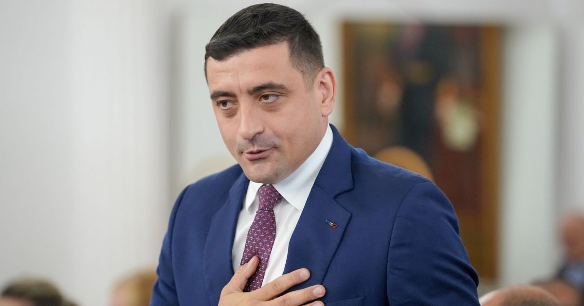 Candidatul prezidential George Simion participa la o dezbatere organizata de Camera de Comert si Industrie a Romaniei, marti, 13 mai 2025, in Bucuresti