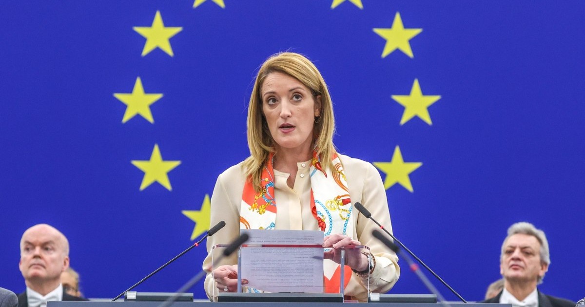 Presedinta Parlamentului European, Roberta Metsola. Foto: EPA