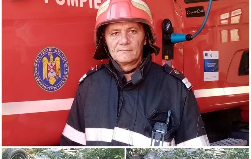Un pompier din Caraş Severin aflat în timpul liber a scos un copil în viaţă dintr-o mașină răsturnată: “Nu te speria, micuţule, sunt pompier”