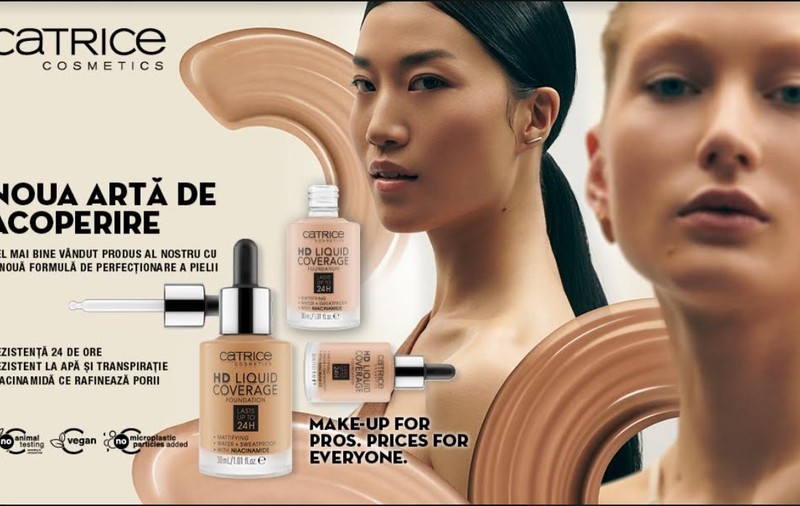 Descoperiți noua artă de acoperire cu fondul de ten Catrice HD Liquid Coverage