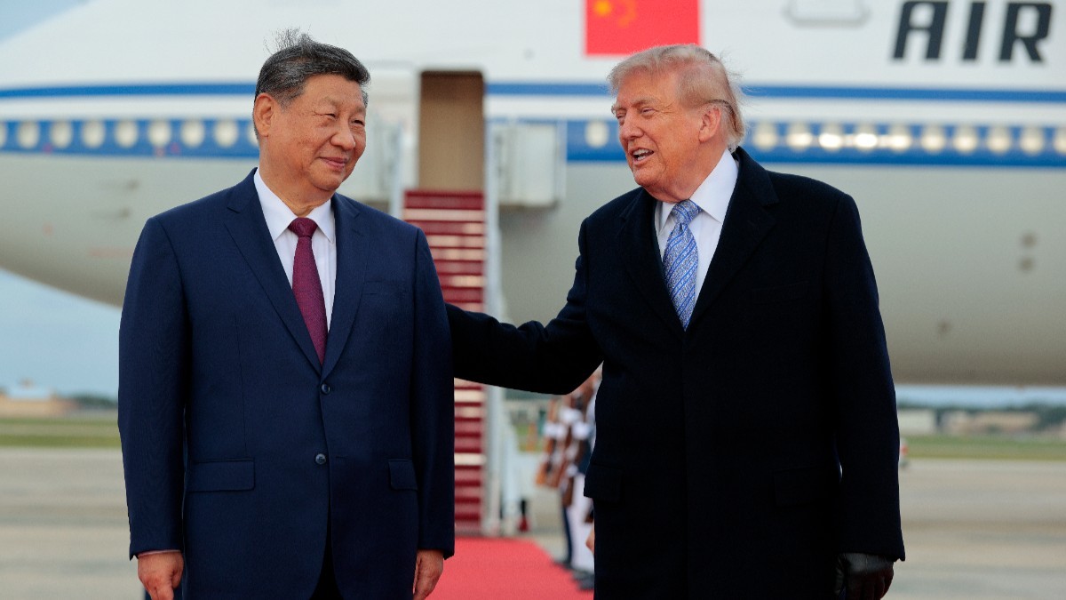 Xi Jinping și Donald Trump la sosirea președintelui chinez în SUA