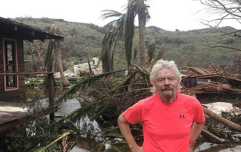 Miliardarul Richard Branson a arătat pagubele provocate de uraganul Irma pe insula sa privată