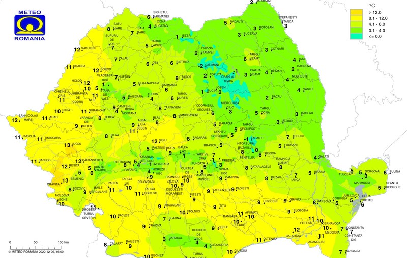 Cum va fi vremea de Revelion și la începutul anului viitor. Temperaturile prognozate pentru fiecare regiune a țării