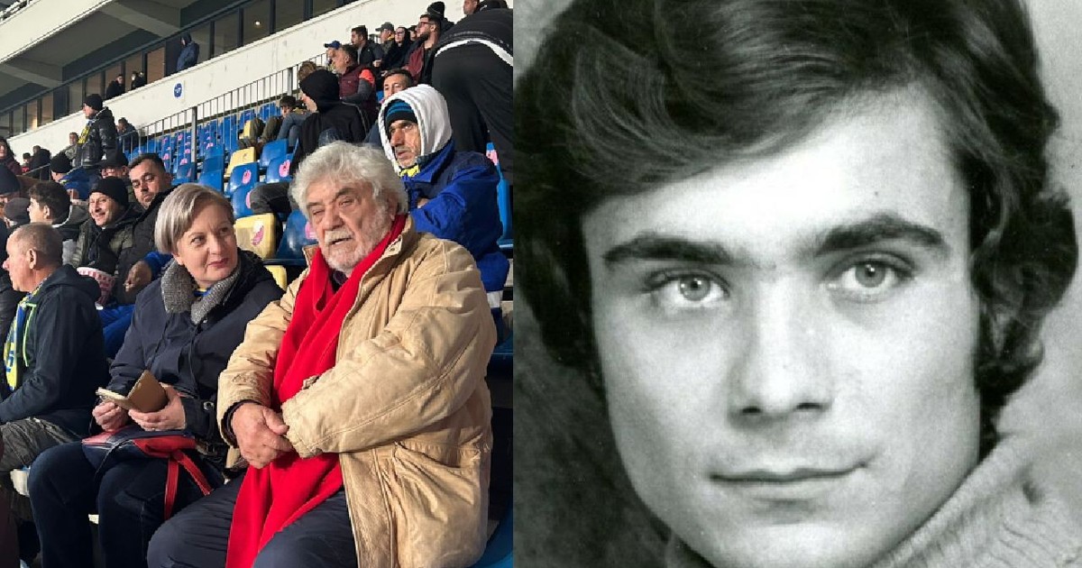 Julian Negulescu, pe stadionul Ilie Oană (în stânga) și ca actor, în Franța, în anii 70