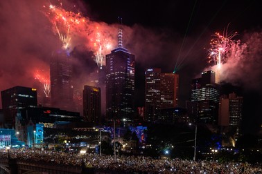 Focuri de artificii la Melbourne. Foto: EPA