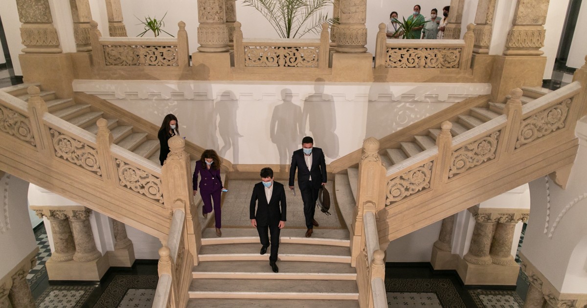 Nicuşor Dan la Primăria Capitalei (foto Vlad Chirea / Libertatea)