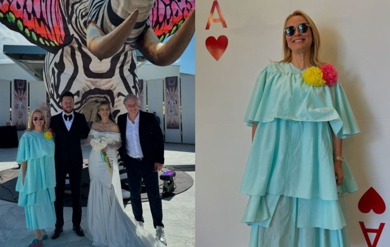 Cât costă rochia purtată de Andreea Esca la nunta Roxanei Hulpe. Ținuta nu a fost pe placul tuturor fanilor: „Nu arată bine deloc”