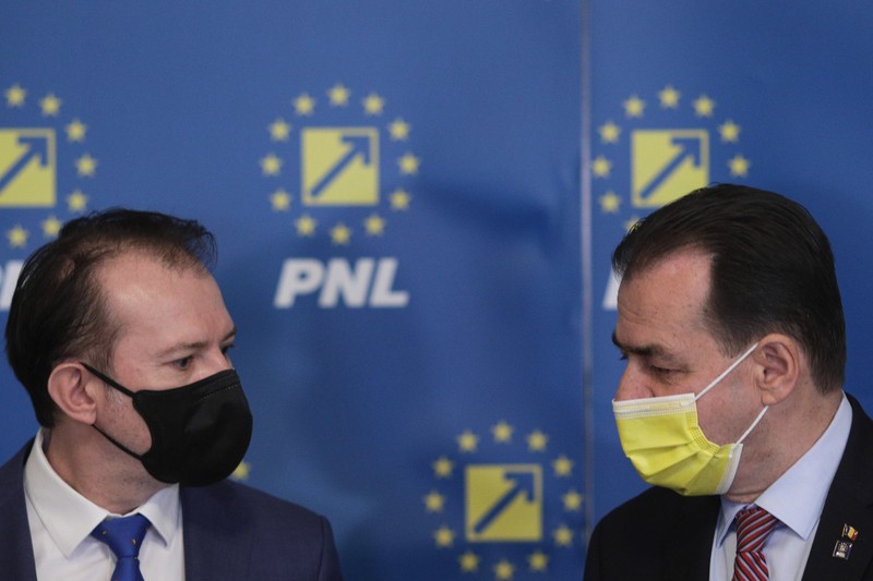 Florin Cîțu (stânga) și Ludovic Orban au făcut echipă în fața USR-PLUS | Foto: Inquam