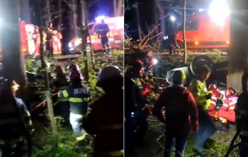 Doi tineri au murit de Paşte, după ce mașina lor s-a izbit puternic de un copac, în pădurea Snagov