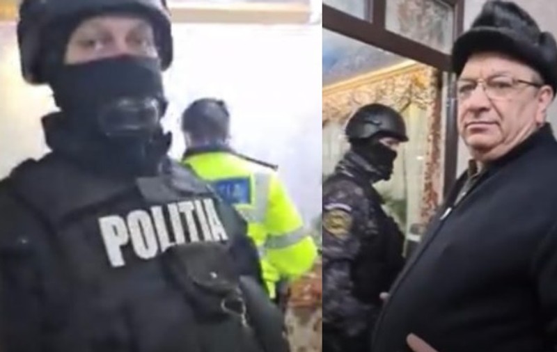 Un fost primar din Vrancea, săltat de mascați după ce a plecat cu un laptop din instituție. Momentul, LIVE pe Facebook