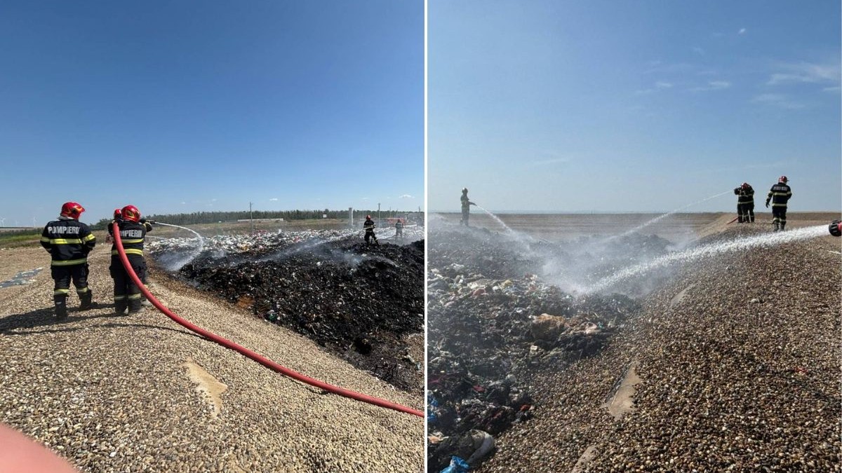 incendiu la depozitul de deșeuri din Valea Mărului, Galați, 22 iunie 2025