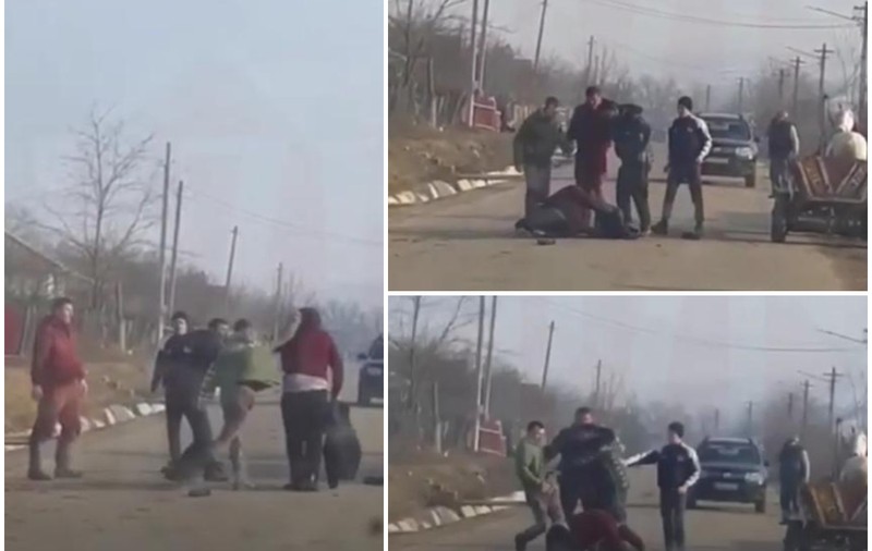 VIDEO | Primar din Iași, luat la bătaie în centrul comunei de o familie căreia i-a construit o casă, după ce arsese cea veche
