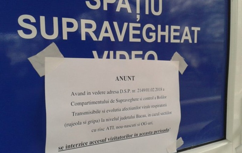 Accesul în Spitalul Judeţean Bacău a fost restricţionat