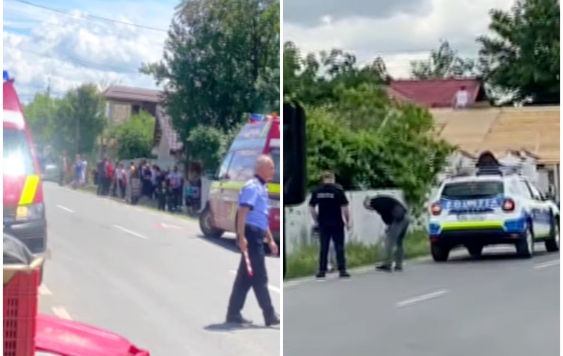 Scandal cu gloanțe și pietre într-o localitate din Ilfov. Doi bărbați, tată și fiu, au fost duși la audieri