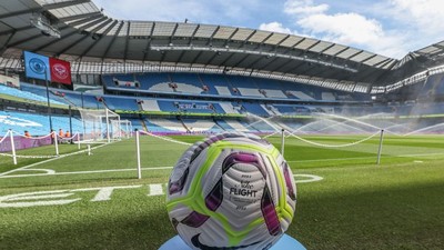 Todays Nike Flight 2024 match ball during the Premier League match Manchester City vs Brentford at Etihad Stadium, Manchester, United Kingdom, 14th September 2024(Photo by Mark Cosgrove/News Images)