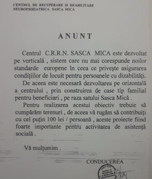 Anunțul prin care angajaților li se cere să cotizeze la dezvoltarea instituției