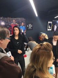Cristina Neagu, în dialog cu reprezentanții presei.
