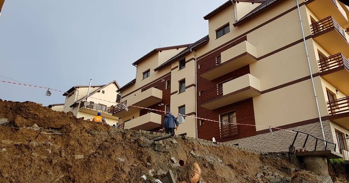 alunecare de teren în Sibiu