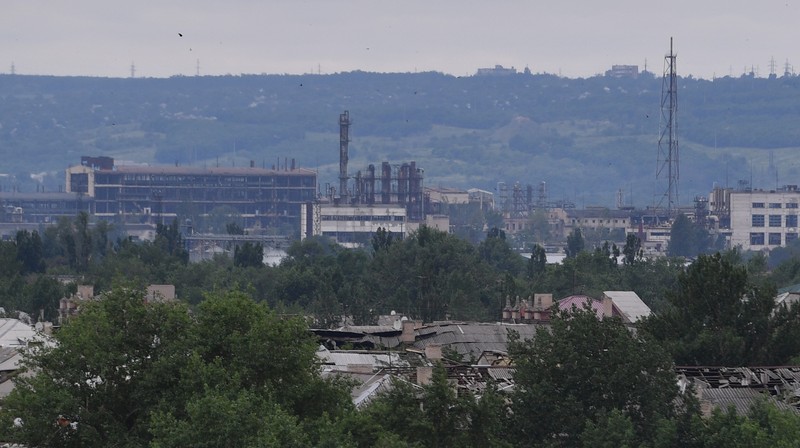 Fabrica de azot distrusă de rachete în cursul operațiunii militare a Rusiei în Ucraina, în Severodonețk. Foto: Profimedia