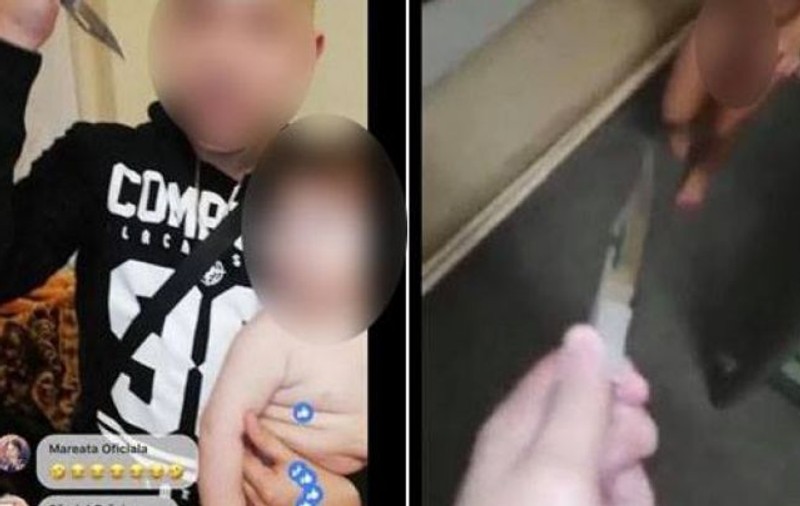 Un adolescent din Teleorman a făcut live pe Facebook în timp ce amenința un copil cu cuțitul! Răspunsul Poliției
