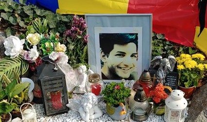 Monumentul ridicat în memoria lui Vili Viorel Păun / Foto: Captură video Bild