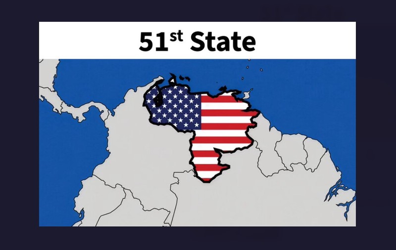Venezuela, al 51-lea stat american? Desenul publicat de Donald Trump și reacția liderei de la Caracas