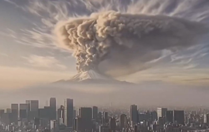 Japonia publică un video AI cu erupția înfricoșătoare a Muntelui Fuji pentru a pregăti locuitorii din Tokyo
