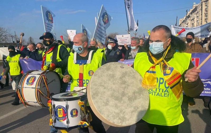 Polițiștii protestează miercuri în fața Guvernului și la Parlament. Lider de sindicat: „Estimăm 3.000 de participanți”
