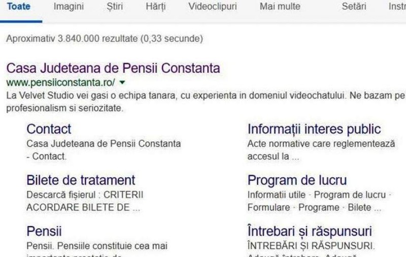 Casa de Pensii Constanța oferă servicii de videochat? Ce apare „în spatele” site-ului instituției