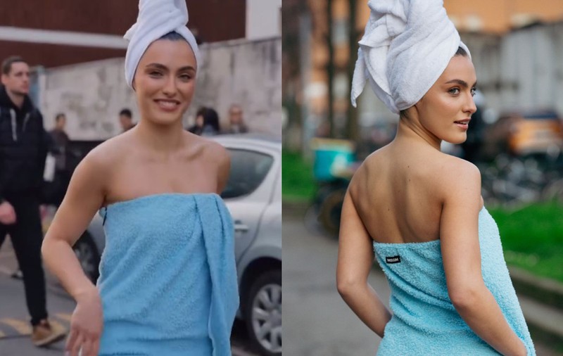 Alexia Eram, în prosop pe străzile din Milano! Imagini cu apariția inedită a fiicei Andreei Esca