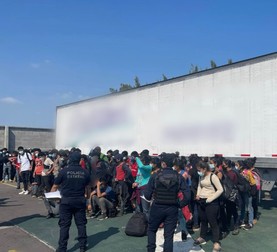 344 de migranți descoperiți în alt camion, după 3 zile. Foto: gob.mx