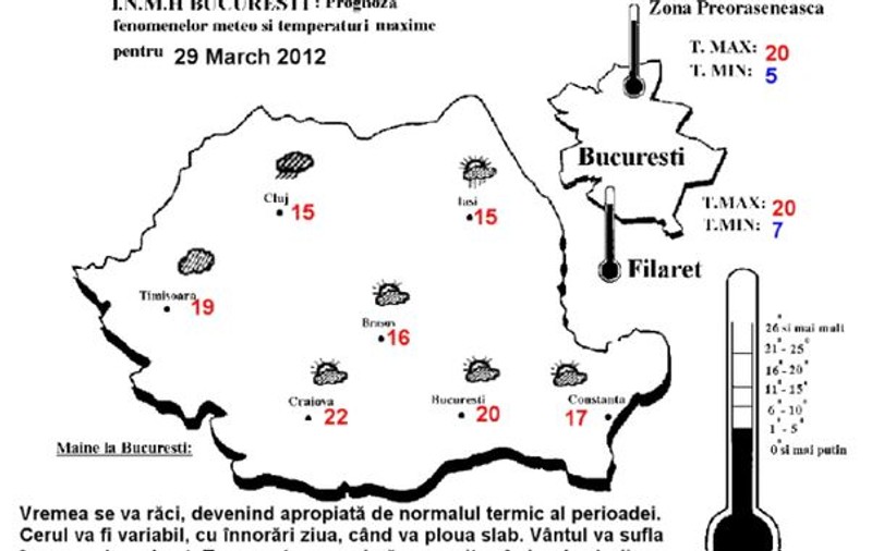 Ploi și vânt în toată ţara! Uite cum va fi vremea joi și vineri!