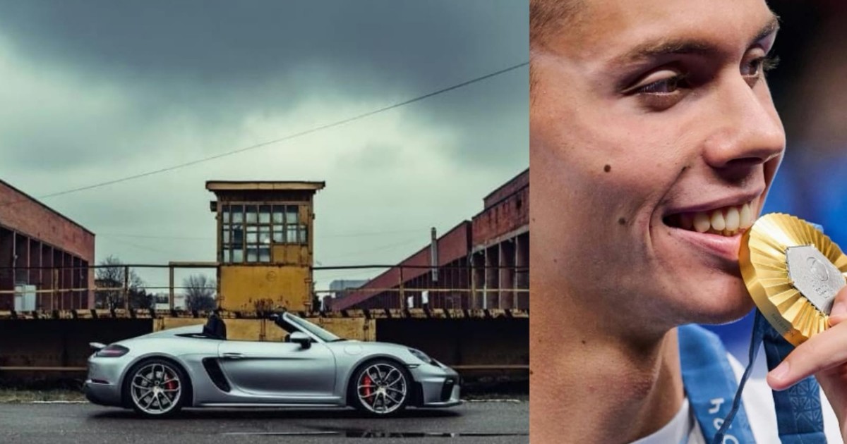 David Popovici alaturi de masina postata pe Instagram - Colaj Libertatea, Foto Instagram