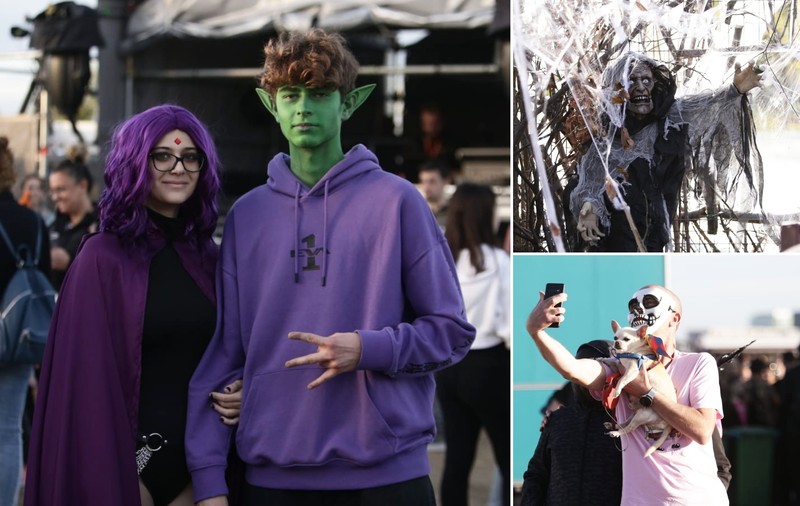 FOTOREPORTAJ. Lacul Morii s-a transformat pentru cel mai mare festival de Halloween din România cu 15,5 tone de dovleci și peste o mie de baloți de paie