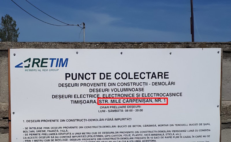 Singurul loc în care este marcat numele străzii