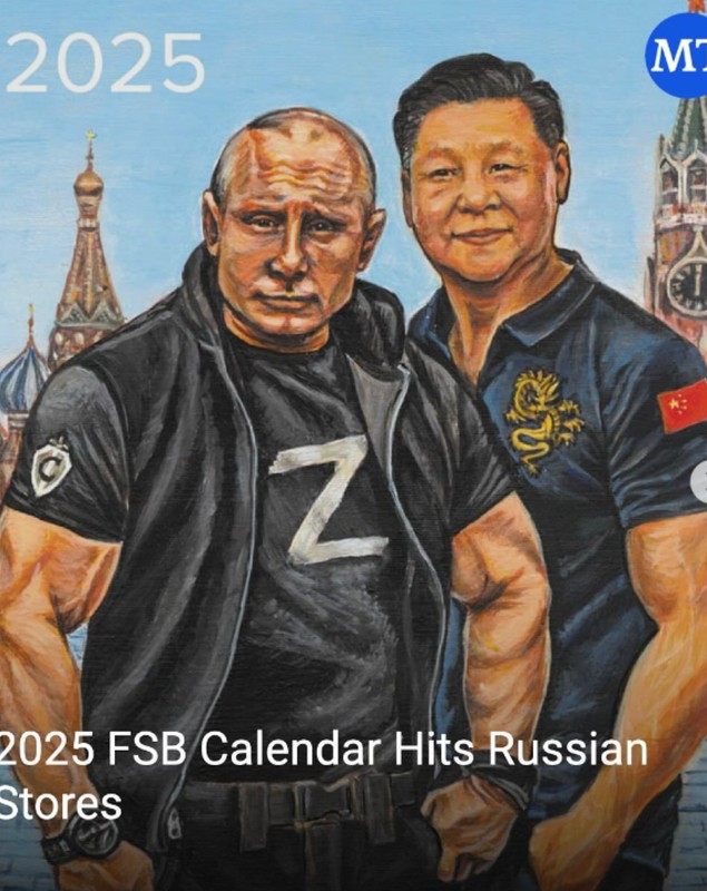 Vladimir Putin apare din nou pe coperta calendarului FSB, acum lângă Xi Jinping: „Horror în fiecare lună”