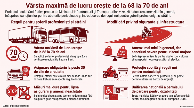 Proiectul noului Cod Rutier din Italia / Imagine realizată cu ajutorul inteligenței artificiale