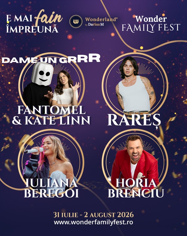 Wonder Family Fest 2026. Ce artiști urcă pe scenă la cea de-a treia ediție a festivalului: OMERIT (Baha Men) vine pentru prima dată în Europa