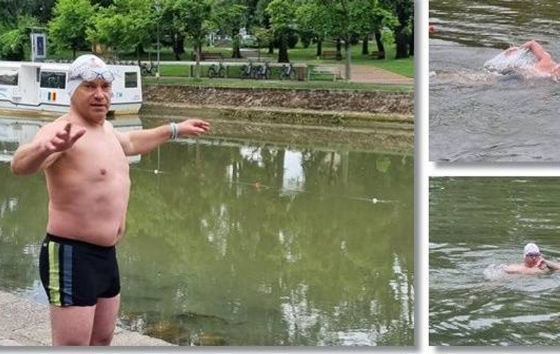 Înotătorul Avram Iancu a început un antrenament de 12 ore, fără pauze. Ce record vrea să doboare