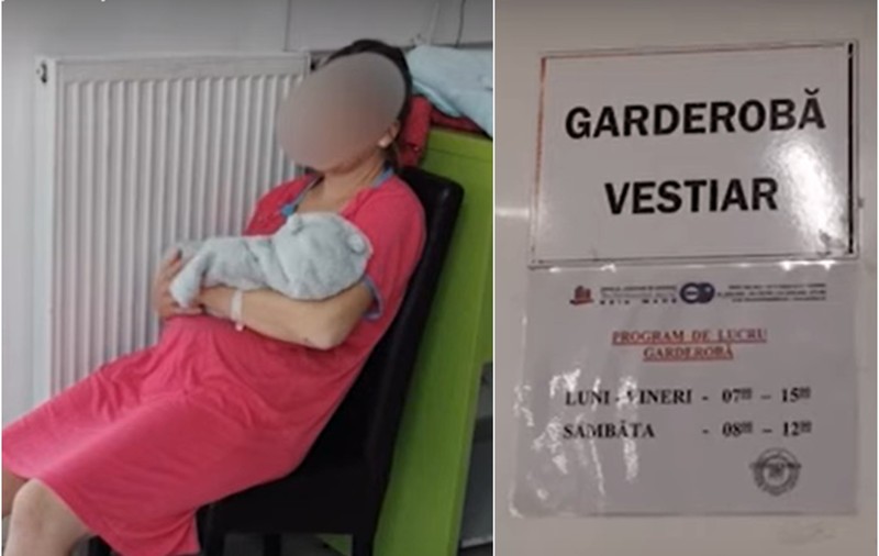 O mamă care abia născuse, externată în halat și papuci din Spitalul de Urgență Baia Mare, pentru că se încheiase programul garderobei