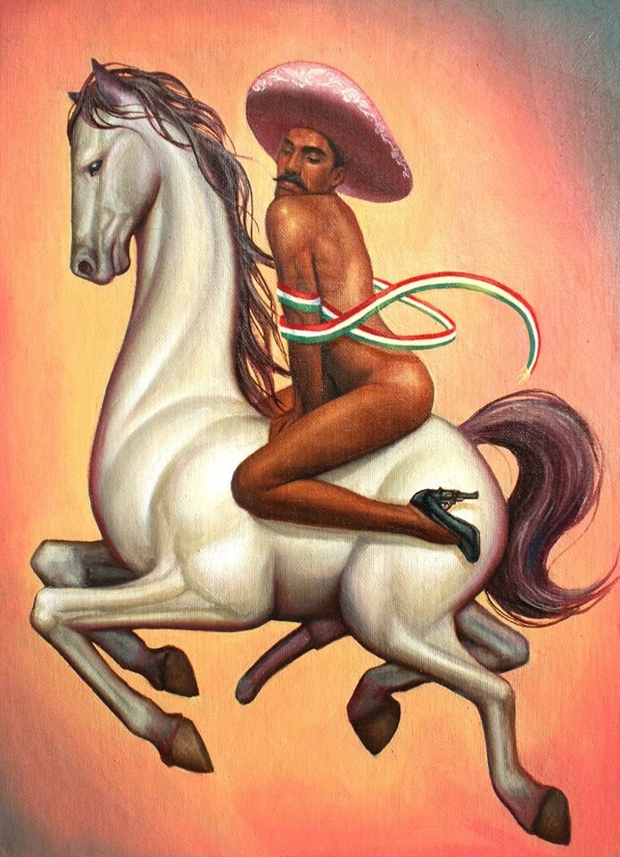 Taboul ”La revolucion”, cu revoluționarul Emiliano Zapata în ipostaze LGBT, a stârnit puternice controverse în Mexic