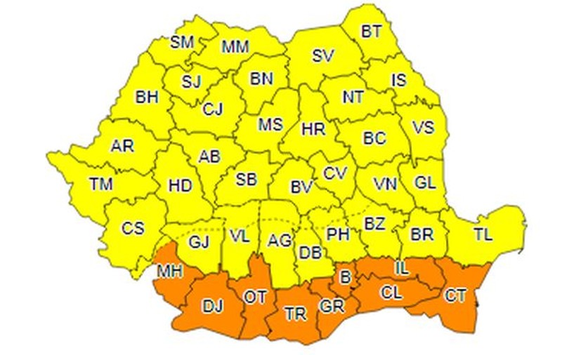 Săptămână extremă! Canicula persistă în sud, în restul țării urmeză un val de furtuni