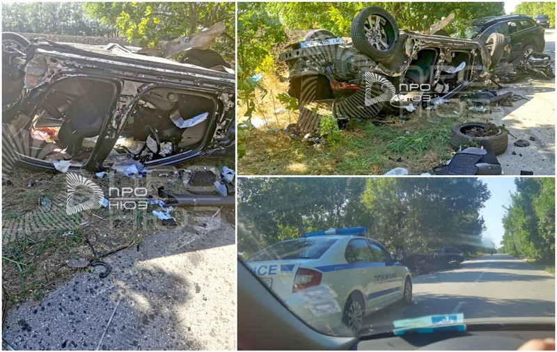 Două mașini românești, distruse de un șofer ucrainean, în Bulgaria. Doi morți și trei răniți grav