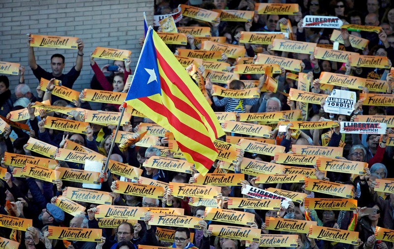 FOTO/ 750.000 de oameni au participat la un miting în Barcelona pentru eliberarea liderilor separatiști încarcerați