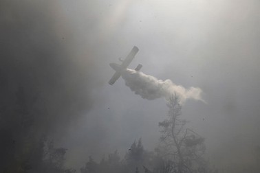 Pompierii s-au luptat timp de mai multe ore cu incendiul care a scăpat de sub control. Foto: Epa