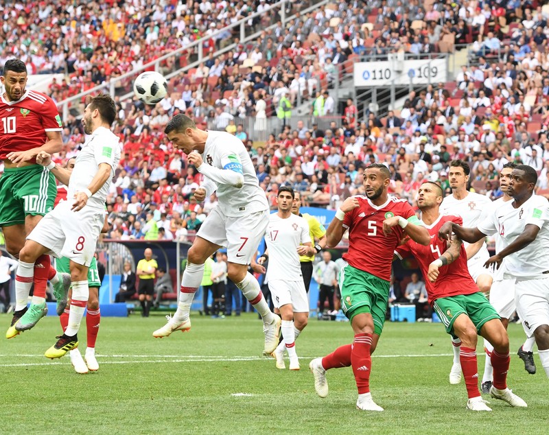Portugalia - Maroc 1-0, în grupa B de la Campionatul Mondial de fotbal Rusia 2018. Ronaldo a fost decisiv, africanii, care au condus jocul și nu au primit un penalty, sunt eliminați / FOTO&VIDEO