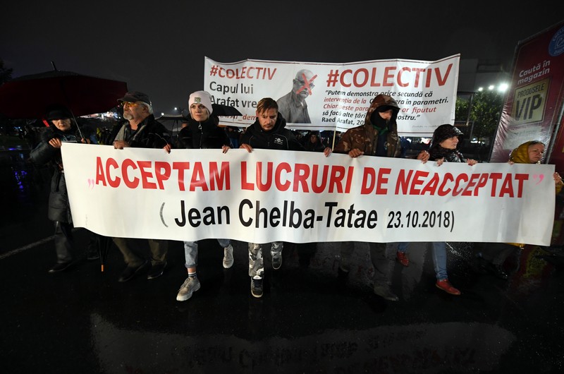 Protest față de autorități. Foto: Agerpres
