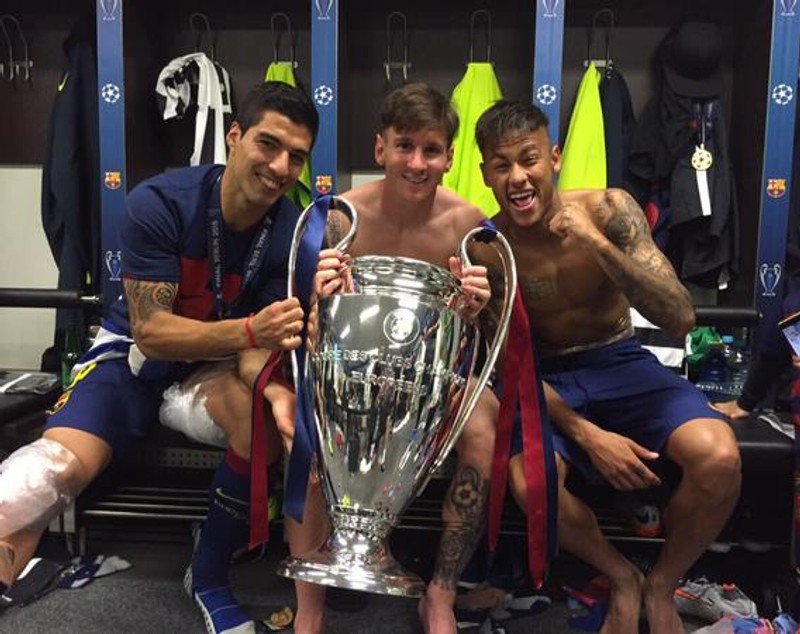 Leo Messi a celebrat cu fiul său câștigarea UCL / GALERIE FOTO